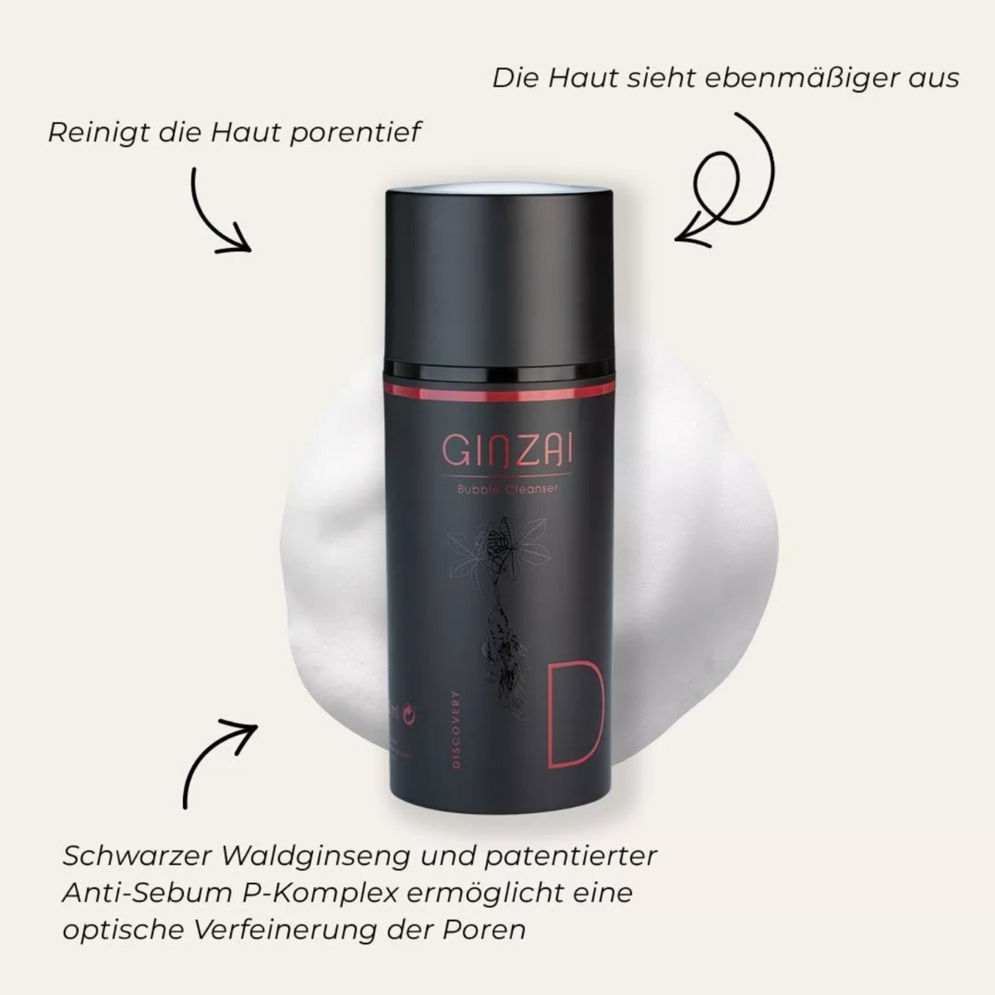 Gesichtsreinigungsschaum mit Ginseng