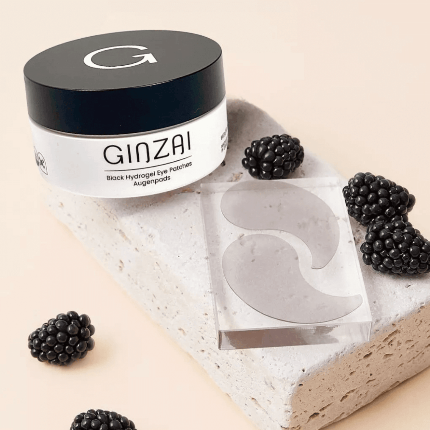 Black Hydrogel Augenpads mit Ginseng